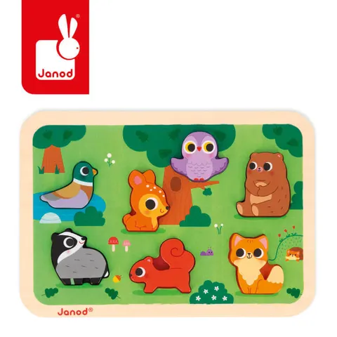 Puzzle drewniane 3D Las / Janod