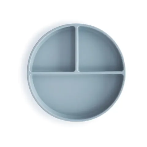 Talerzyk silikonowy z przyssawką - Powder Blue / Mushie