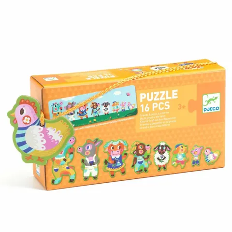 Puzzle MAŁE I DUŻE NA FARMIE / Djeco
