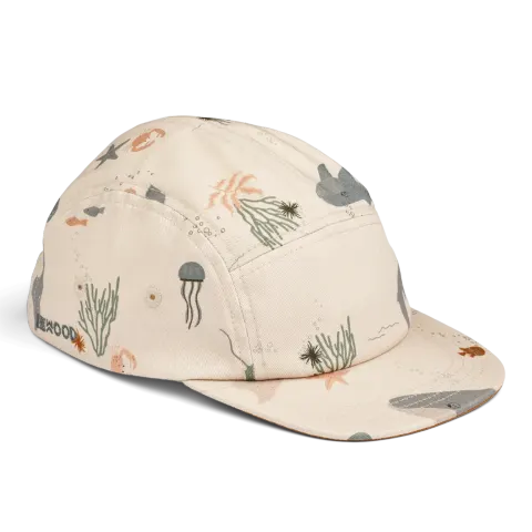 Czapka z daszkiem Rory - Sea creature, Sandy / Liewood