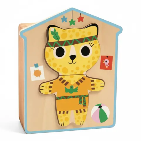 Drewniane Puzzle Przebieranki, Djeco