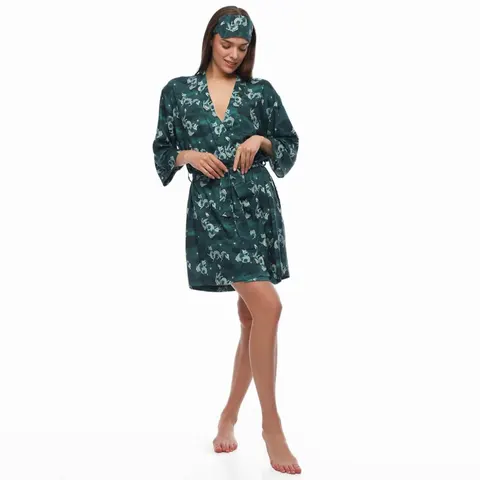 Szlafrok kimono bambusowe - Smoki / Lullalove
