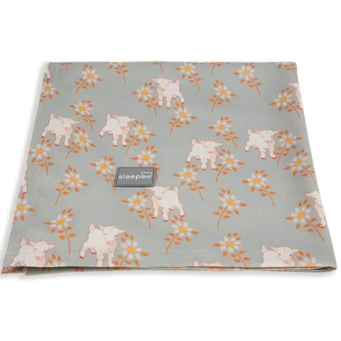 Bambusowy Vintage Animals Sky Blue - 3 w 1 chusta, otulacz i kocyk / Sleepee