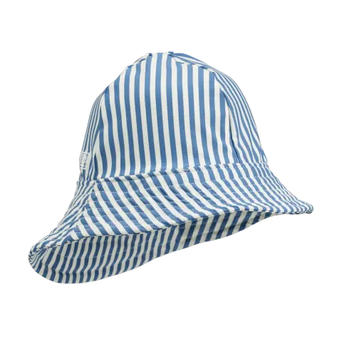 Letni kapelusz UV Josefine stripe: Riverside, Creme de la creme / Liewood