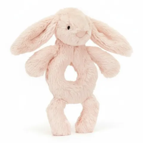 Króliczek grzechotka 18 cm - pudrowy róż / Jellycat