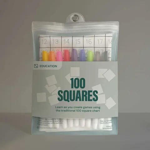 Duża Mata Silikonowa Tabela z Liczbami do 100 / HeyDoodle