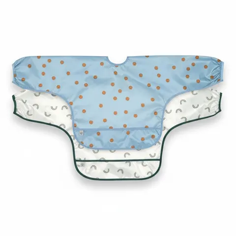Lassig Zestaw śliniaków z długim rękawem 6m+ Happy Rascals Smile sky blue