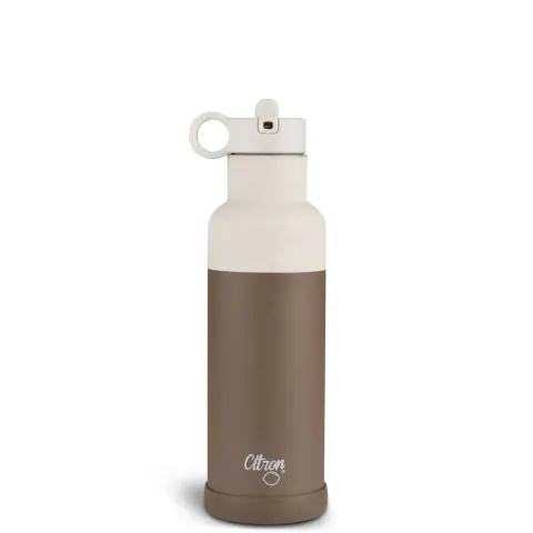 Butelka termiczna ze stali nierdzewnej 500ml - Brown / Citron