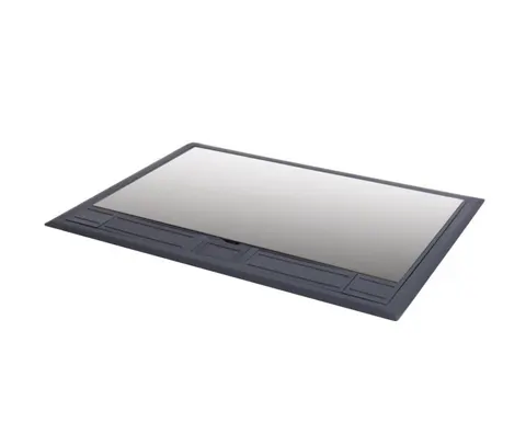 Puszka podłogowa BIURO 04-0023-100 na 8 modułów 45, stal nierdzewna