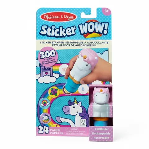 Stempel z naklejkami Sticker Wow - Jednorożec / Melissa & Doug