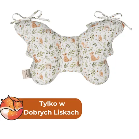 Poduszka Antywstrząsowa Motylek - Ivory Forest / Dobre Liski by Sleepee