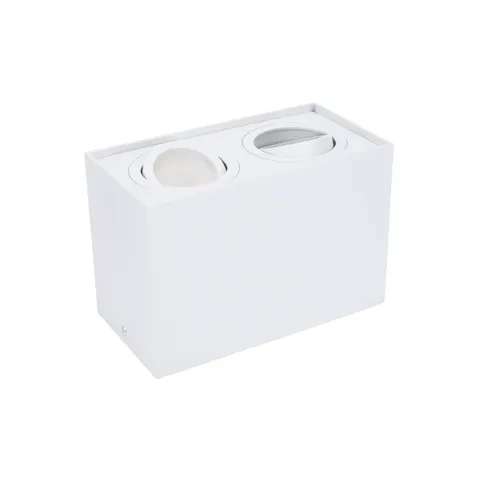 DOWNLIGHT ORTAL REGULOWANA 182X96 2XGU10 MAX 2X50W BIAŁA
