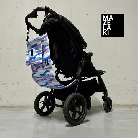 Hamak do wózka - pasy malinowe / MAZELAKI