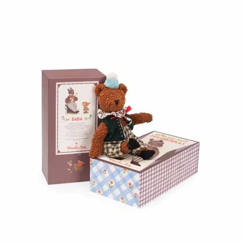 Miś BABA w ozdobnym pudełku LES MINOUCHKAS / Moulin Roty