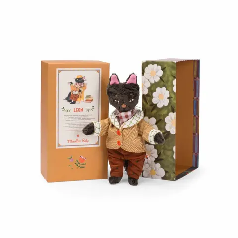 Kotek LEON w ozdobnym pudełku LES MINOUCHKAS / Moulin Roty
