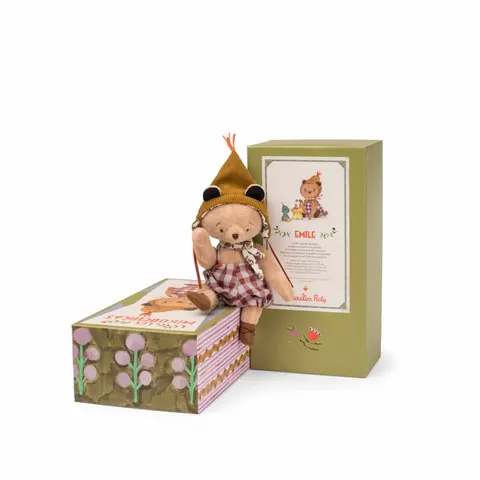 Miś EMILE w ozdobnym pudełku LES MINOUCHKAS / Moulin Roty
