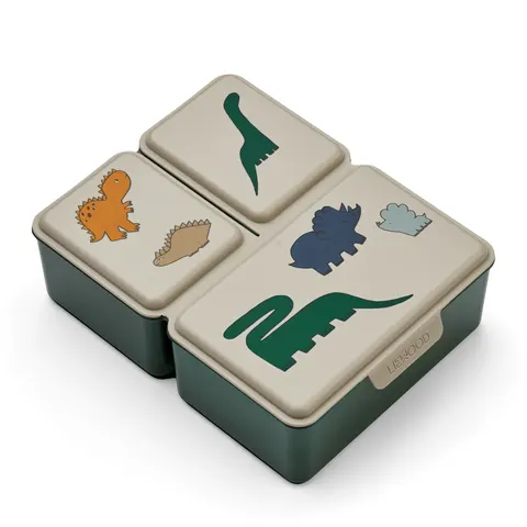 Lunchbox Driss - dinosaurs, mist / Liewood