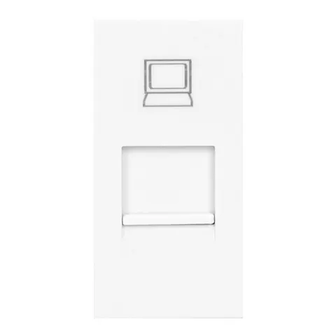 NOEN RJ45, gniazdo modułowe 22,5x45mm RJ45 cat 5e, białe