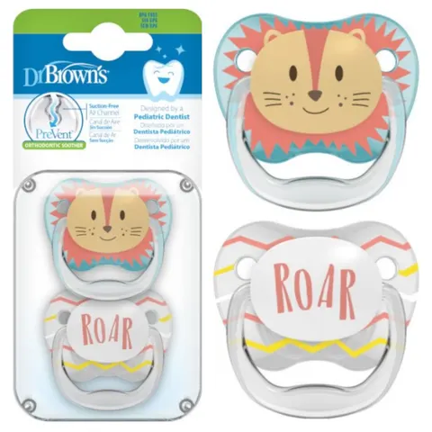 Smoczki Prevent motyl, kolekcja "zwierzęta", 2-pack, niebieski / Dr Brown's
