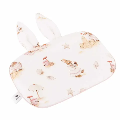 Płaska bambusowa poduszka z uszkami Saint-Tropez Pink 25x35cm / Samiboo