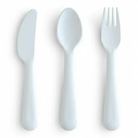 Zestaw sztućców dziecięcych Powder Blue, Mushie