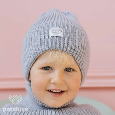 Czapka zimowa merino GREY / Patulove