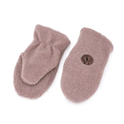 Rękawice do wózka zimowe Alpaka – Dusty Pink / Makaszka