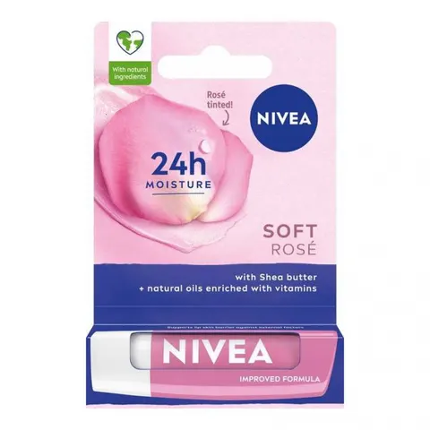 NIVEA Pomadka do ust SOFT ROSE, 4,8 g