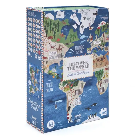 Puzzle z grą obserwacyjną Odkryj Świat / Londji