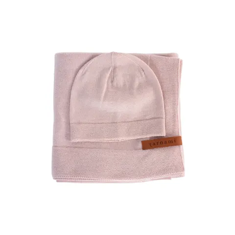 Zestaw merino Cozy - delikatny róż / Yarnami