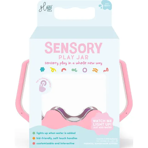 Słoik sensoryczny do napełnienia wodą - różowy / Glo Pals