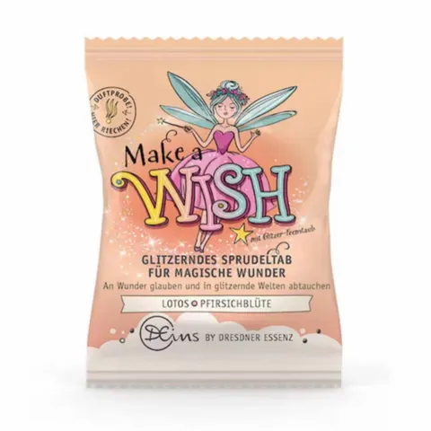 MAKE A WISH - sól bąbelkowa z brokatem, 30g / Dresdner Essenz