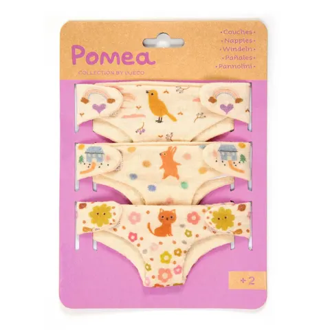 Zestaw 3 pieluszek dla lalek POMEA / Djeco