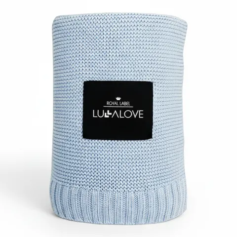 Bambusowy koc 80x100 BABY BLUE / Lullalove