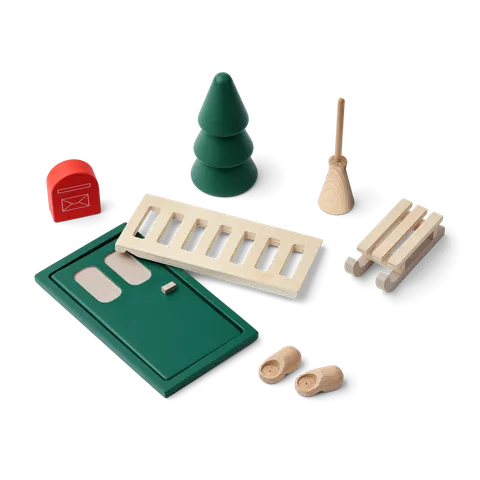 Drzwi dla elfa Lena - garden green multi mix / Liewood