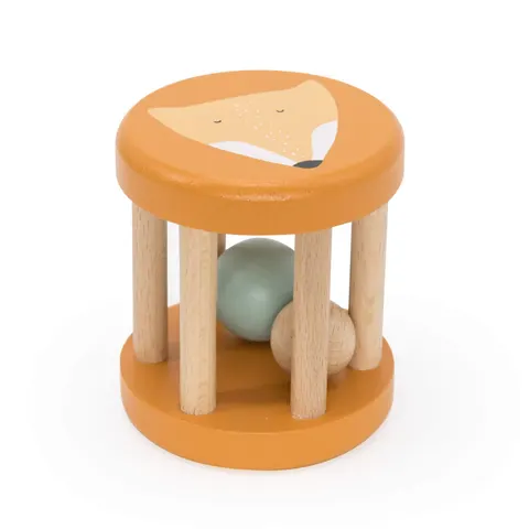 Drewniana grzechotka roller - Lis / Trixie