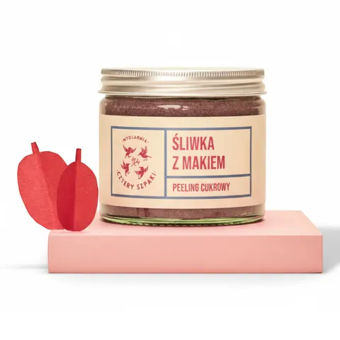 Śliwka z Makiem - peeling cukrowy, 250 ml / Mydlarnia Cztery Szpaki