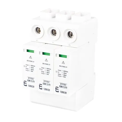 ETITEC ESM T2 PV 1200/20 Y Ogranicznik przepięć DC Typ T2 (kl.C) do systemów PV, ETI