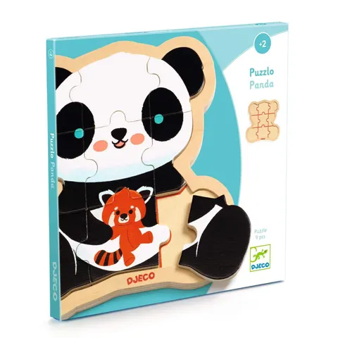 Drewniane puzzle w ramce PANDA / Djeco