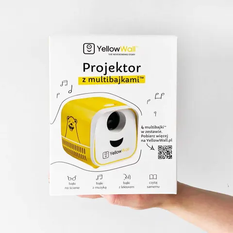 USZKODZONE OPAKOWANIE: Zestaw startowy. Projektor YellowWall + 4 Multibajki / YellowWall