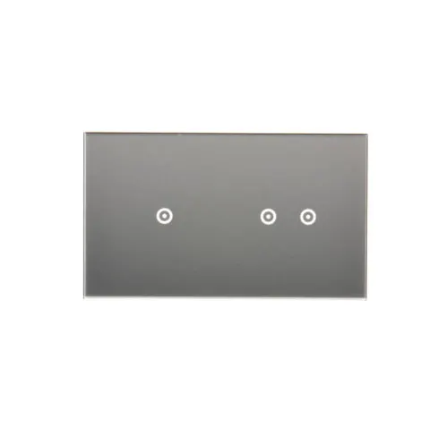 SIMON54 Touch Panel dotykowy S54 Touch, 2 moduły, 1 pole dotykowe + 2 pola dotykowe poziome, srebrna mgła