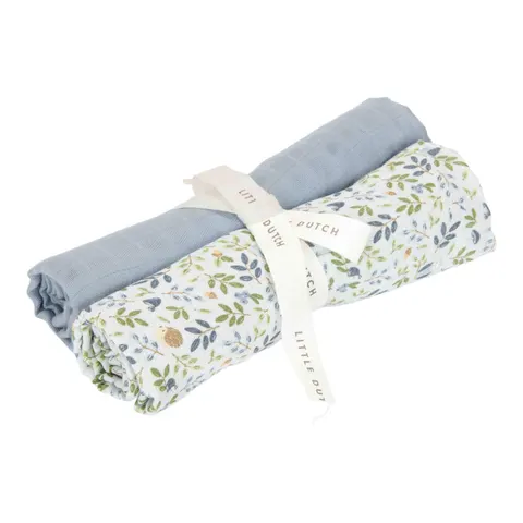 Otulacze muślinowe 70x70 cm Forest Adventure & Denim Blue, Little Dutch