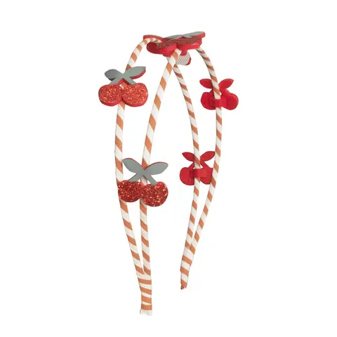 Opaska na włosy Stripy Cherry Double / Rockahula Kids