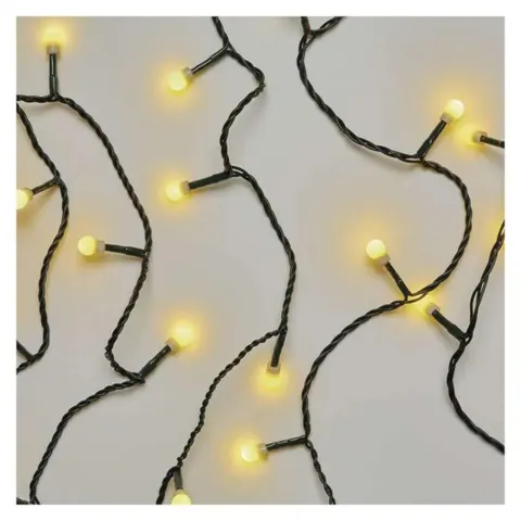 Lampki choinkowe 200 LED cherry 10m ciepła biel, zielony przewód, IP20