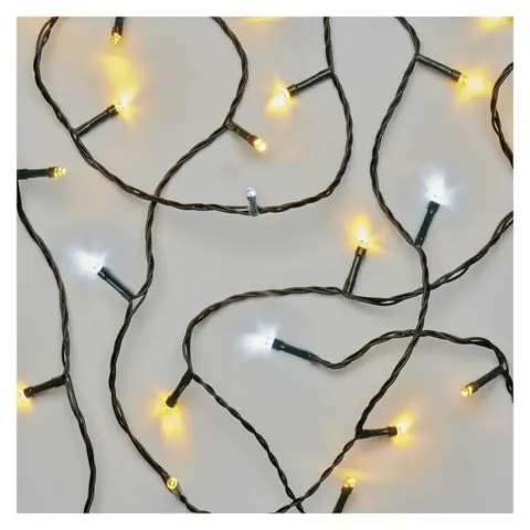 Lampki choinkowe Classic 80 LED 8m ciepła biel + zimna biel miga, IP44, timer