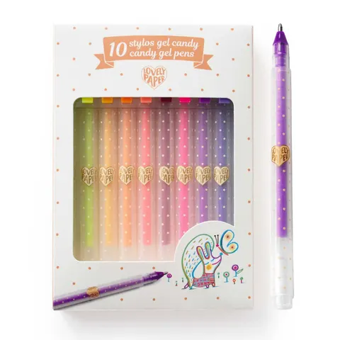 Zestaw 10 długopisów żelowych CANDY / Djeco