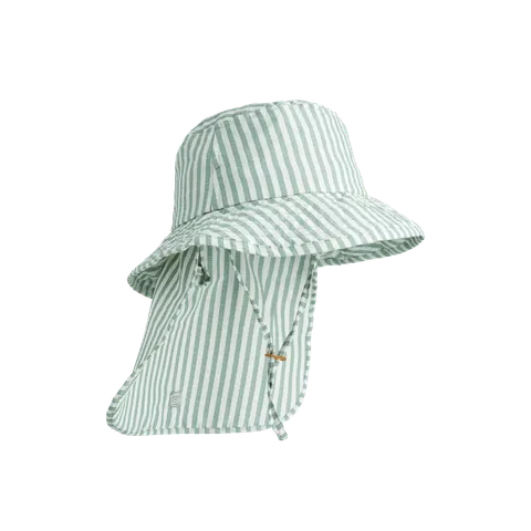 Letni kapelusz Damona - stripe peppermint, crisp white / Liewood
