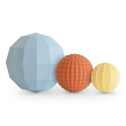 USZKODZONE OPAKOWANIE: Kule sensoryczne - Powder Blue / Mushie