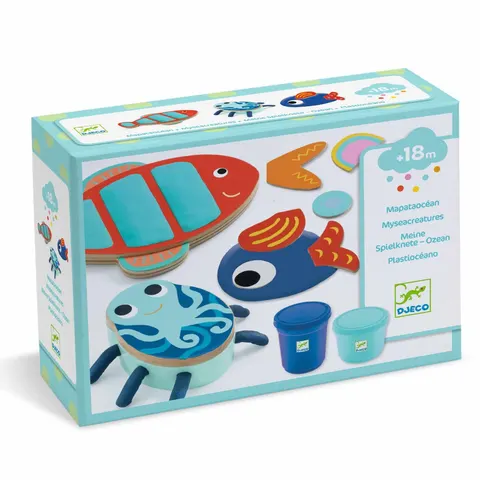 Zestaw z masą plastyczną OCEAN 18m+ / Djeco DJ09033