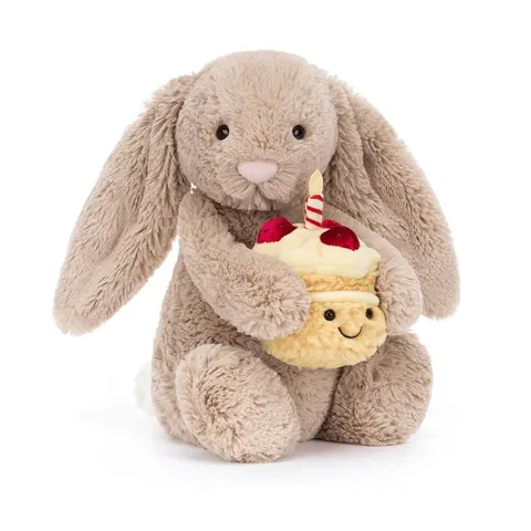 Króliczek Beżowy z Tortem Urodzinowym 31 cm / Jellycat